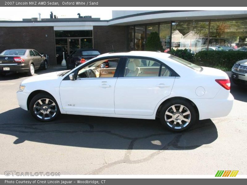 Oxford White / Sand 2007 Lincoln MKZ AWD Sedan