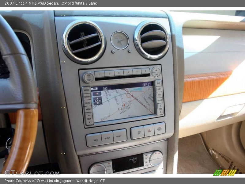 Oxford White / Sand 2007 Lincoln MKZ AWD Sedan