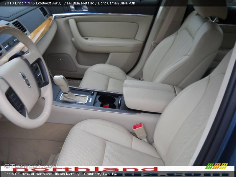 Steel Blue Metallic / Light Camel/Olive Ash 2010 Lincoln MKS EcoBoost AWD
