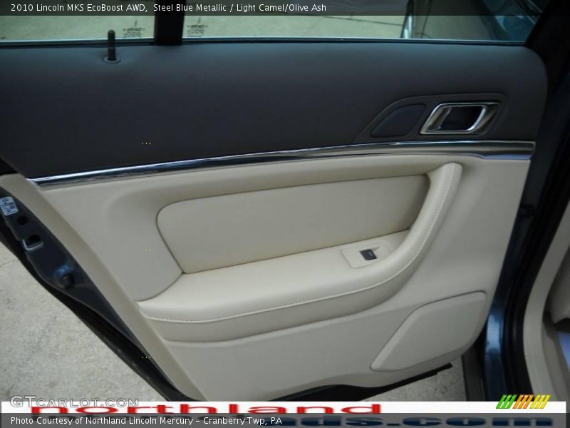 Steel Blue Metallic / Light Camel/Olive Ash 2010 Lincoln MKS EcoBoost AWD