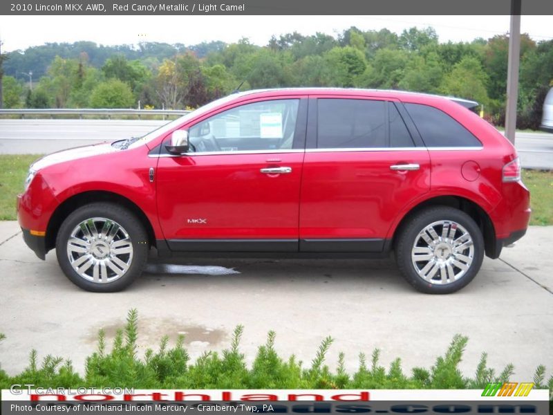 Red Candy Metallic / Light Camel 2010 Lincoln MKX AWD