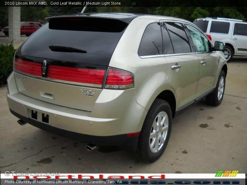 Gold Leaf Metallic / Medium Light Stone 2010 Lincoln MKX AWD