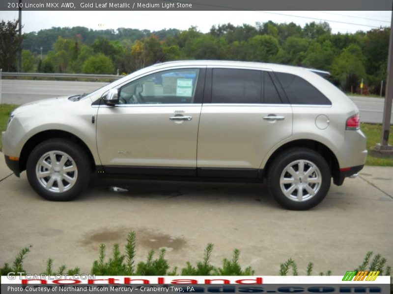 Gold Leaf Metallic / Medium Light Stone 2010 Lincoln MKX AWD