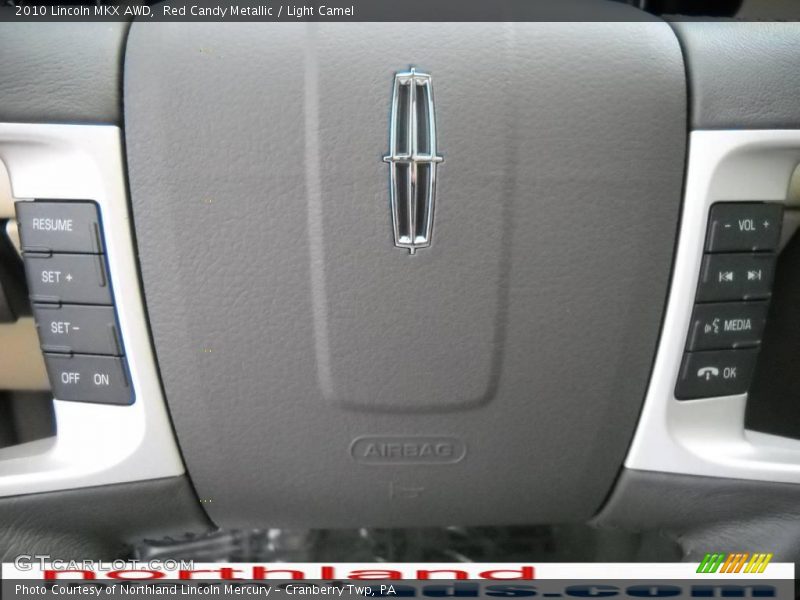 Red Candy Metallic / Light Camel 2010 Lincoln MKX AWD