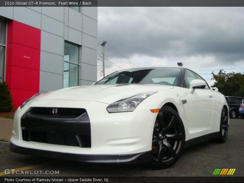 Pearl White / Black 2010 Nissan GT-R Premium