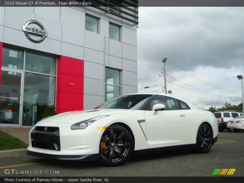 Pearl White / Black 2010 Nissan GT-R Premium