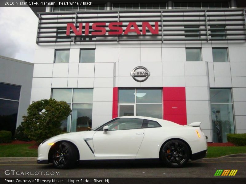 Pearl White / Black 2010 Nissan GT-R Premium