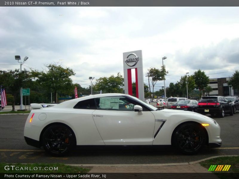 Pearl White / Black 2010 Nissan GT-R Premium
