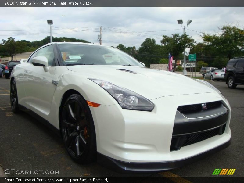 Pearl White / Black 2010 Nissan GT-R Premium