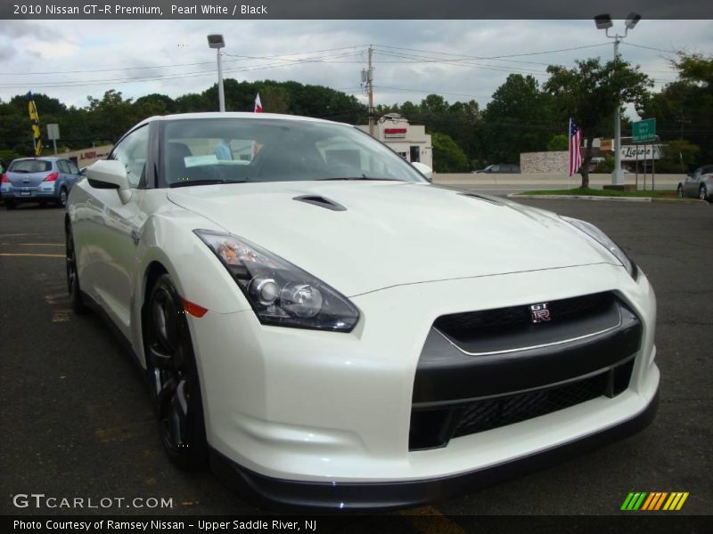 Pearl White / Black 2010 Nissan GT-R Premium