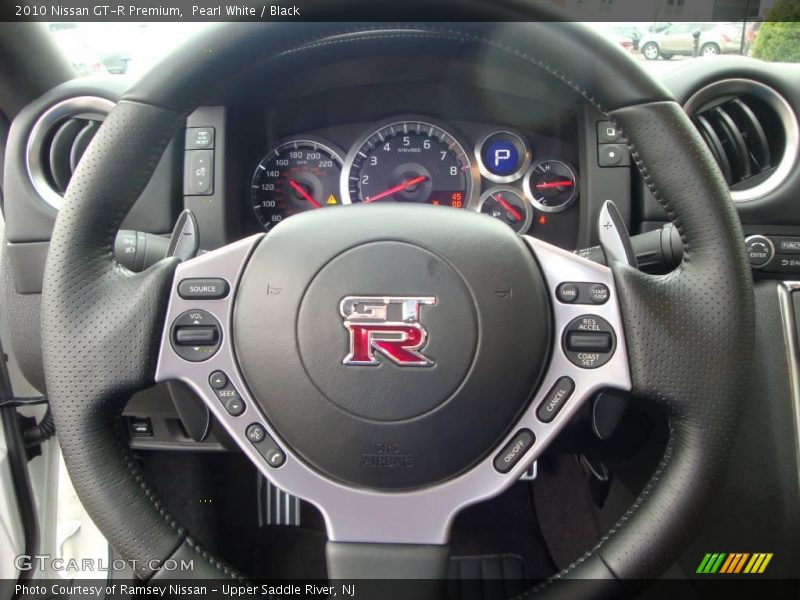 Pearl White / Black 2010 Nissan GT-R Premium