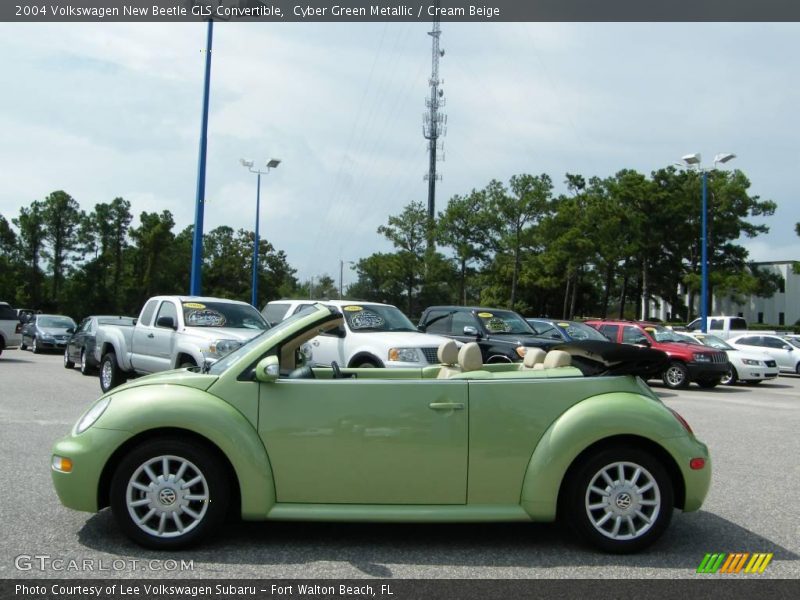 Cyber Green Metallic / Cream Beige 2004 Volkswagen New Beetle GLS Convertible