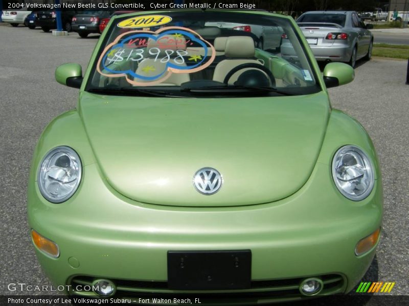 Cyber Green Metallic / Cream Beige 2004 Volkswagen New Beetle GLS Convertible