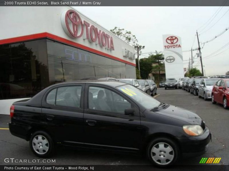 Black Sand Pearl / Warm Gray 2000 Toyota ECHO Sedan