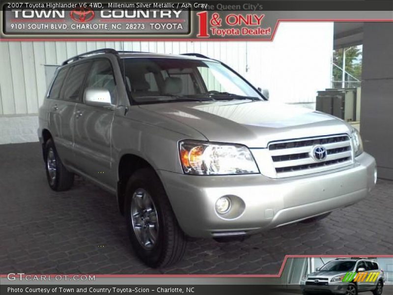 Millenium Silver Metallic / Ash Gray 2007 Toyota Highlander V6 4WD