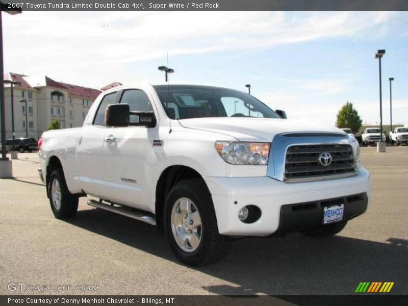 Super White / Red Rock 2007 Toyota Tundra Limited Double Cab 4x4