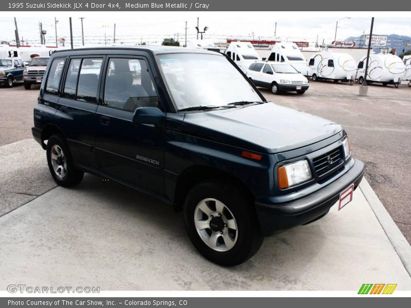 Medium Blue Metallic / Gray 1995 Suzuki Sidekick JLX 4 Door 4x4