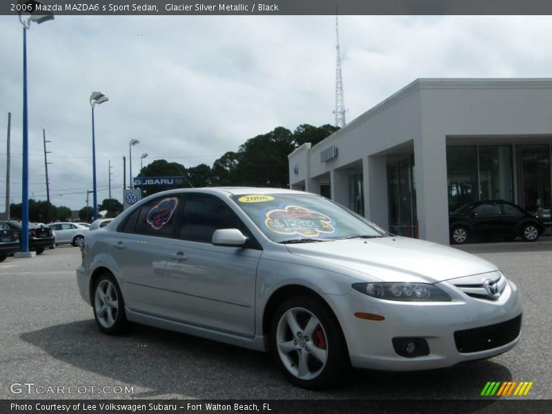 Glacier Silver Metallic / Black 2006 Mazda MAZDA6 s Sport Sedan