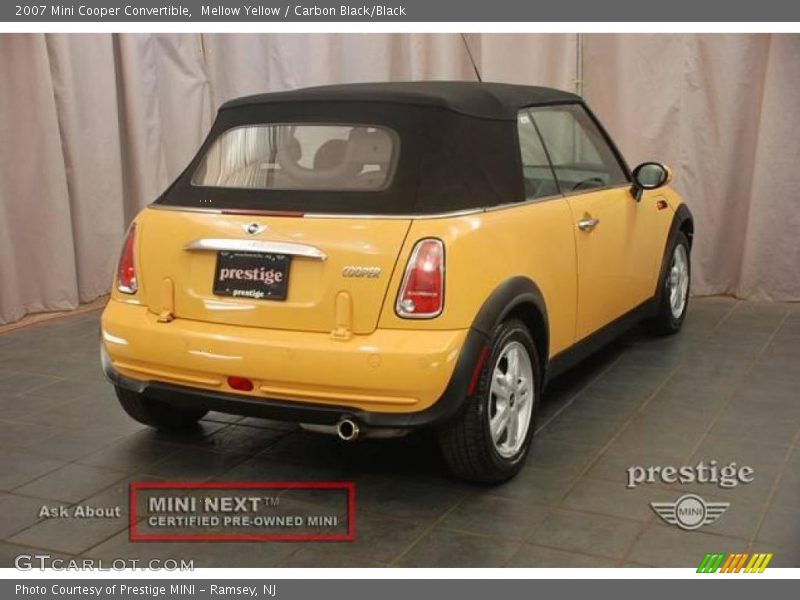 Mellow Yellow / Carbon Black/Black 2007 Mini Cooper Convertible