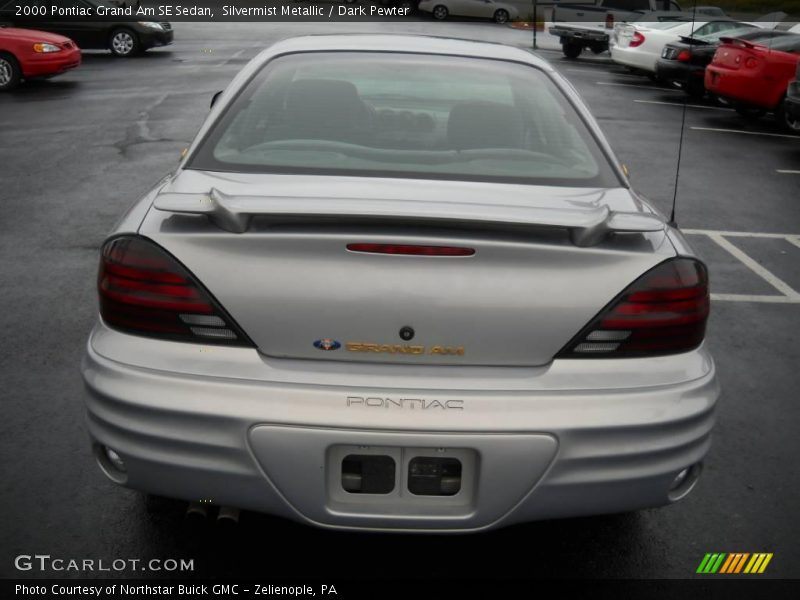 Silvermist Metallic / Dark Pewter 2000 Pontiac Grand Am SE Sedan