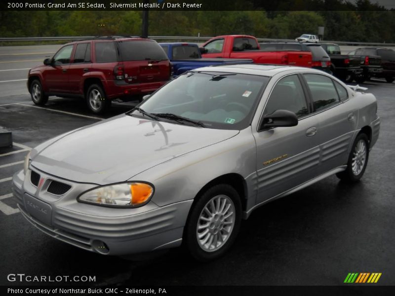 Silvermist Metallic / Dark Pewter 2000 Pontiac Grand Am SE Sedan