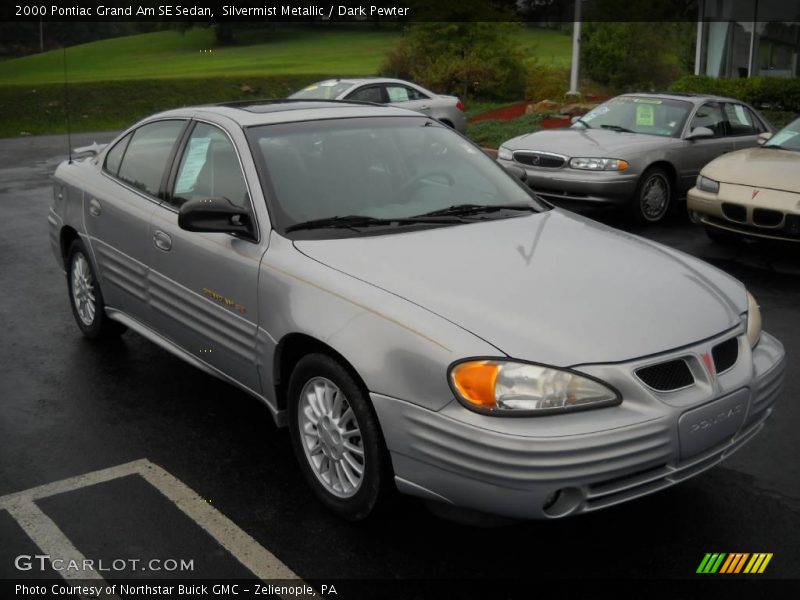 Silvermist Metallic / Dark Pewter 2000 Pontiac Grand Am SE Sedan