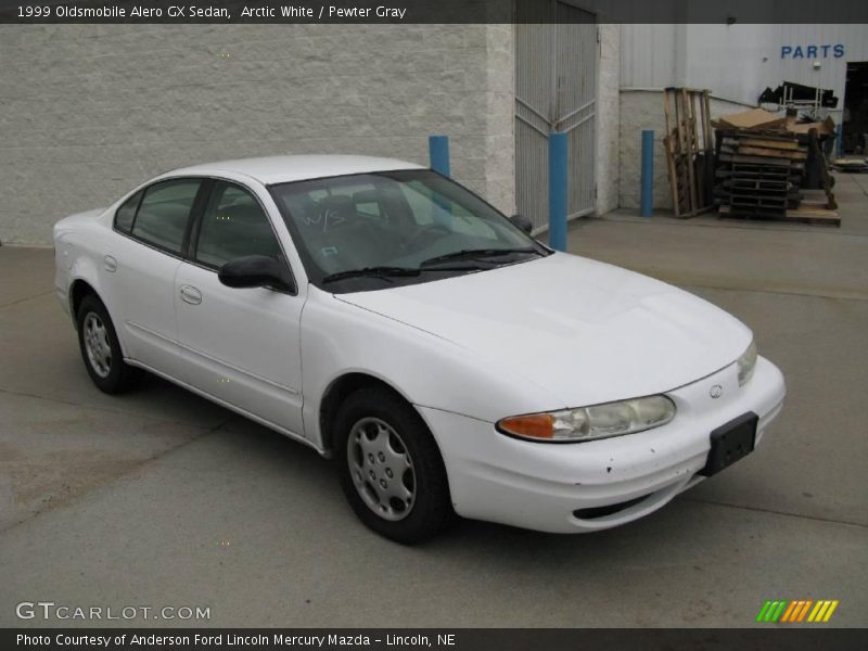 Arctic White / Pewter Gray 1999 Oldsmobile Alero GX Sedan