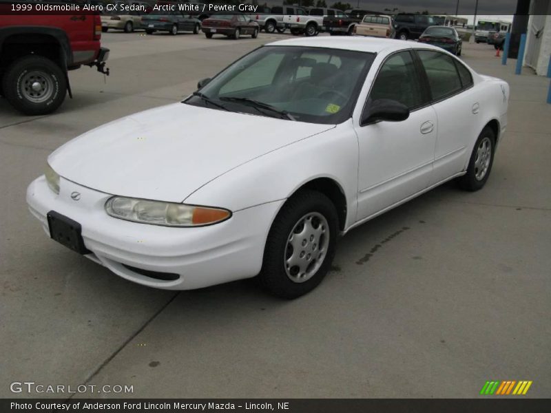 Arctic White / Pewter Gray 1999 Oldsmobile Alero GX Sedan
