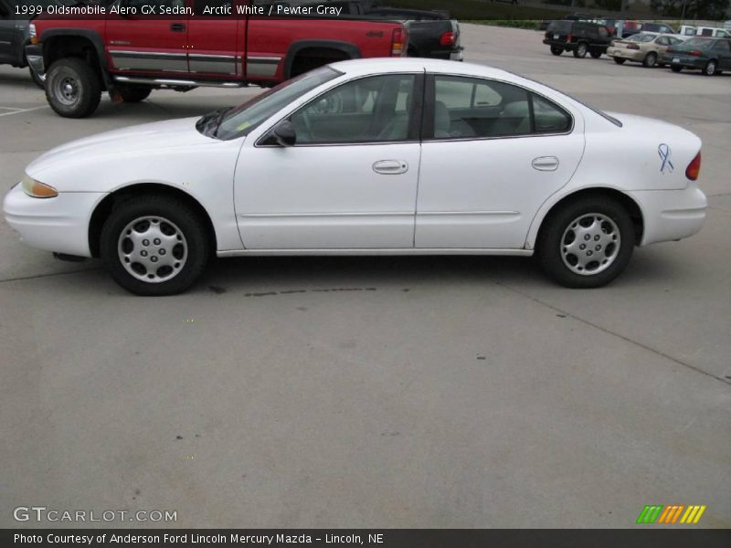 Arctic White / Pewter Gray 1999 Oldsmobile Alero GX Sedan