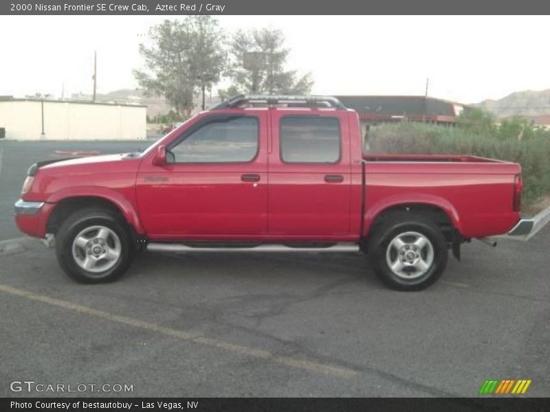 Aztec Red / Gray 2000 Nissan Frontier SE Crew Cab