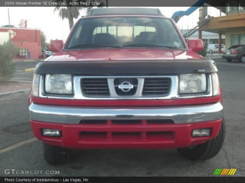 Aztec Red / Gray 2000 Nissan Frontier SE Crew Cab