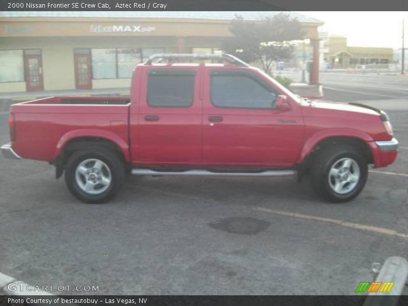 Aztec Red / Gray 2000 Nissan Frontier SE Crew Cab