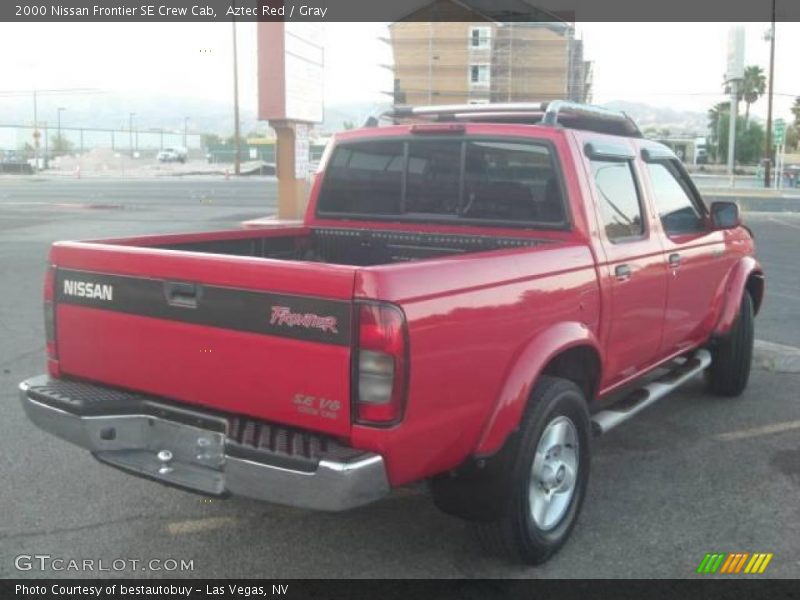 Aztec Red / Gray 2000 Nissan Frontier SE Crew Cab