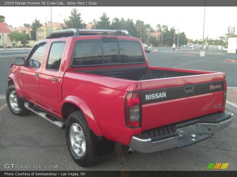 Aztec Red / Gray 2000 Nissan Frontier SE Crew Cab