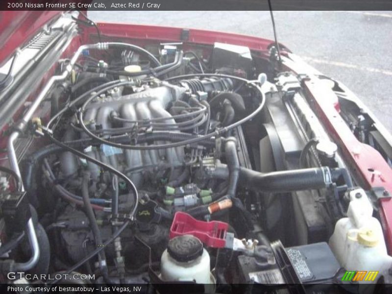 Aztec Red / Gray 2000 Nissan Frontier SE Crew Cab