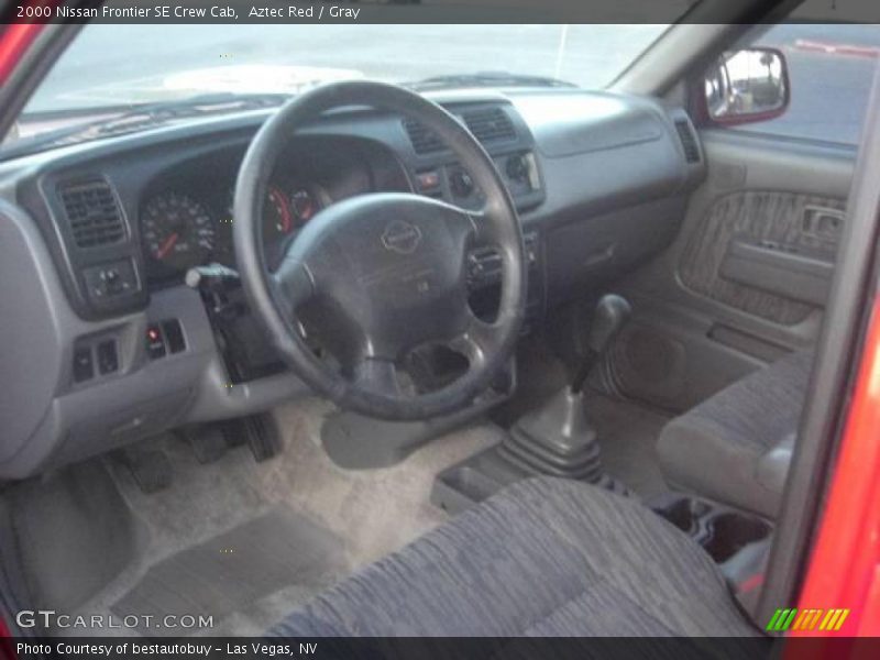 Aztec Red / Gray 2000 Nissan Frontier SE Crew Cab