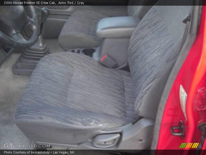 Aztec Red / Gray 2000 Nissan Frontier SE Crew Cab