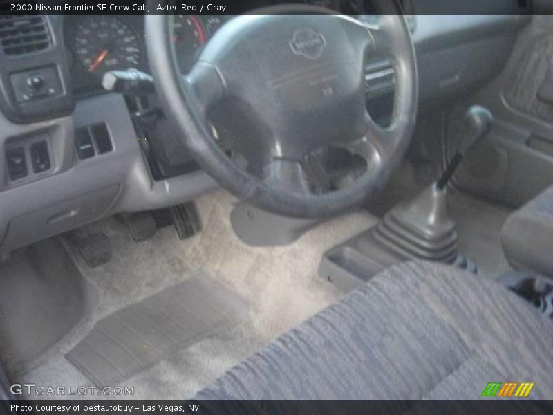 Aztec Red / Gray 2000 Nissan Frontier SE Crew Cab