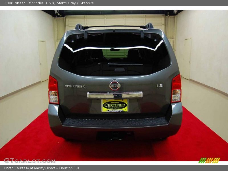 Storm Gray / Graphite 2008 Nissan Pathfinder LE V8