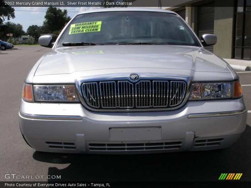 Silver Frost Metallic / Dark Charcoal 2002 Mercury Grand Marquis LS