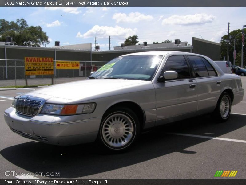 Silver Frost Metallic / Dark Charcoal 2002 Mercury Grand Marquis LS