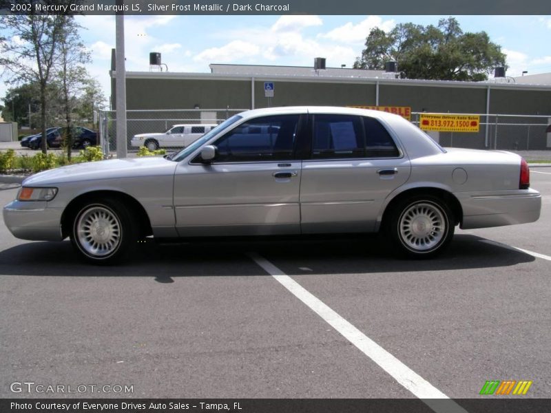 Silver Frost Metallic / Dark Charcoal 2002 Mercury Grand Marquis LS