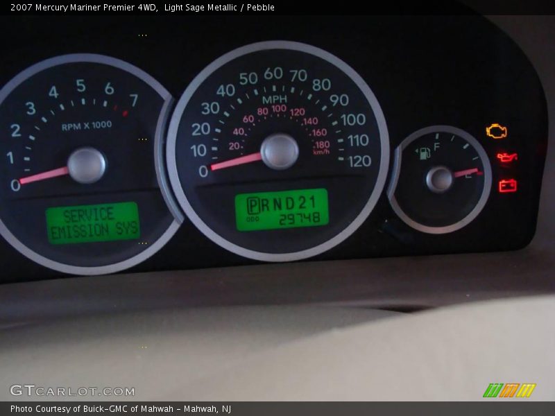 Light Sage Metallic / Pebble 2007 Mercury Mariner Premier 4WD