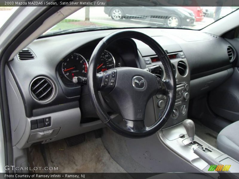 Satin Silver Metallic / Gray 2003 Mazda MAZDA6 i Sedan
