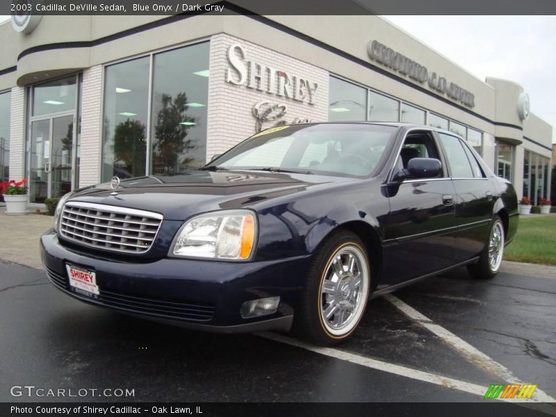 Blue Onyx / Dark Gray 2003 Cadillac DeVille Sedan