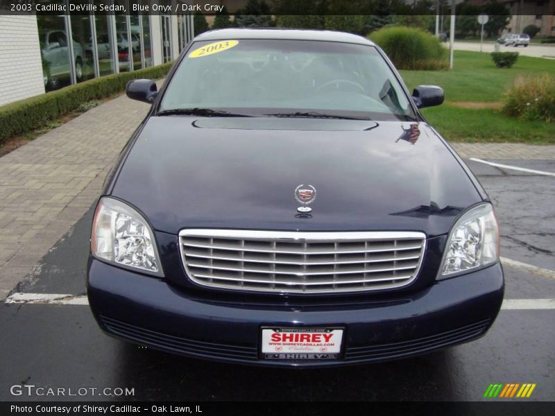 Blue Onyx / Dark Gray 2003 Cadillac DeVille Sedan