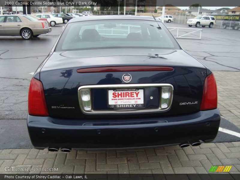 Blue Onyx / Dark Gray 2003 Cadillac DeVille Sedan
