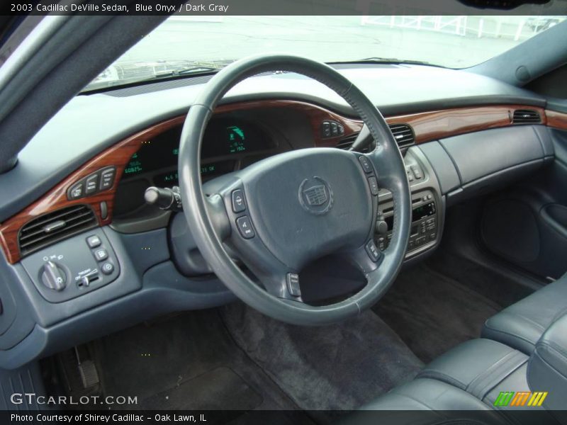 Blue Onyx / Dark Gray 2003 Cadillac DeVille Sedan
