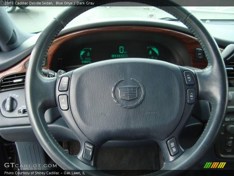 Blue Onyx / Dark Gray 2003 Cadillac DeVille Sedan