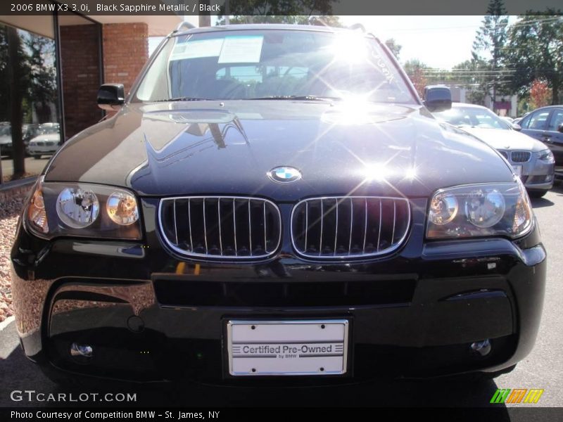 Black Sapphire Metallic / Black 2006 BMW X3 3.0i